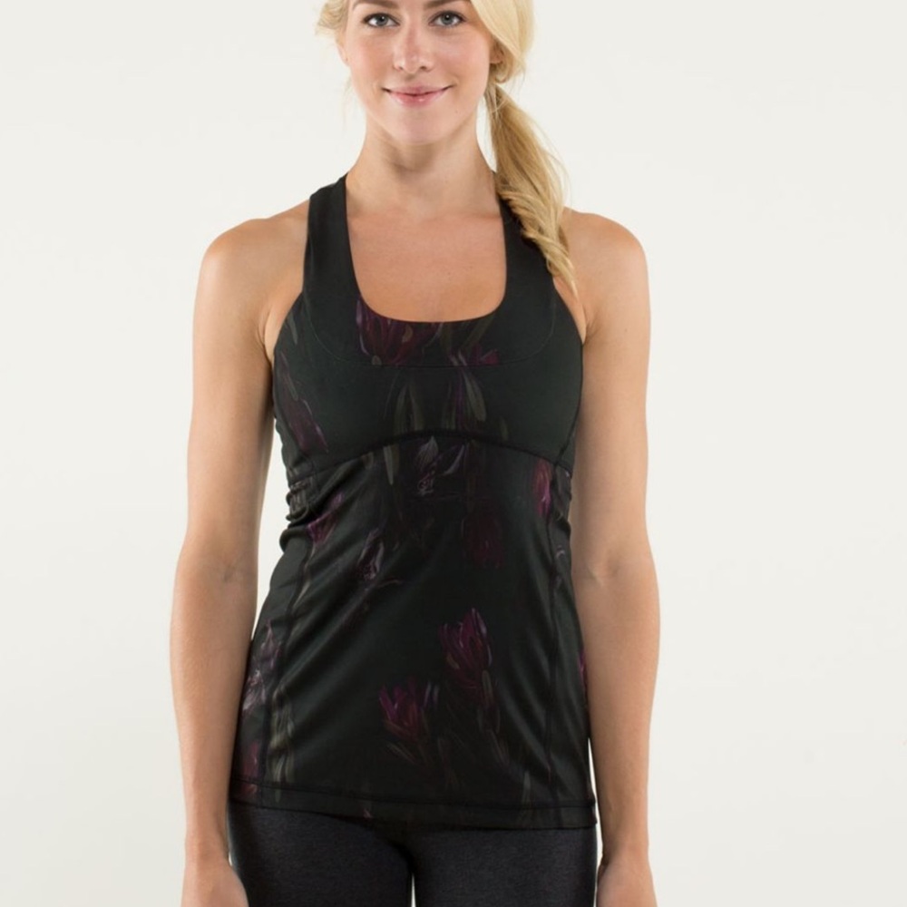 Lululemon Scoop Neck Tank Midnight Iris Multi / Black RARE